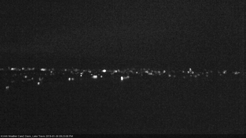 Lake Travis webcam, January 30, 2019 8:25 PM CT