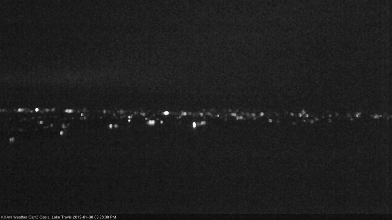 Lake Travis webcam, January 30, 2019 8:30 PM CT