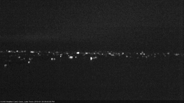 Lake Travis webcam, January 30, 2019 8:45 PM CT
