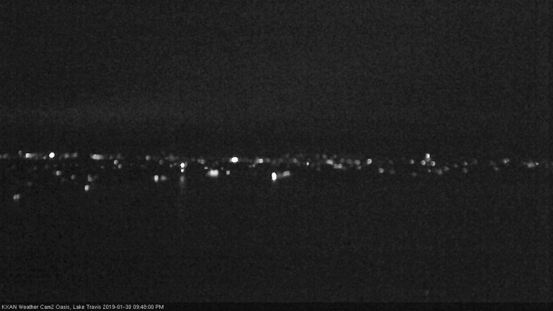 Lake Travis webcam, January 30, 2019 8:50 PM CT