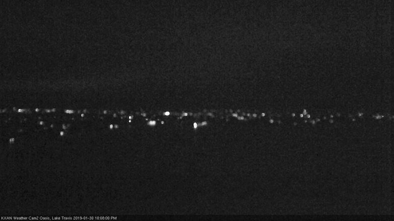 Lake Travis webcam, January 30, 2019 9:10 PM CT