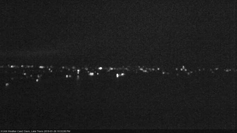 Lake Travis webcam, January 30, 2019 9:35 PM CT