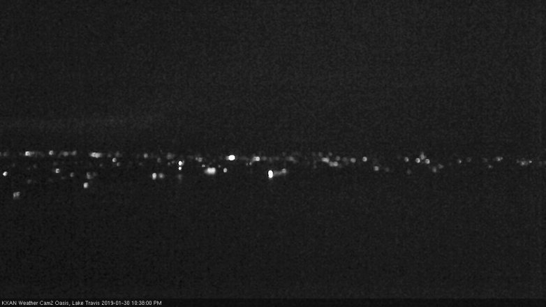 Lake Travis webcam, January 30, 2019 9:40 PM CT