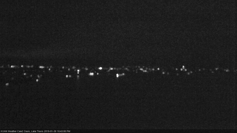 Lake Travis webcam, January 30, 2019 9:45 PM CT