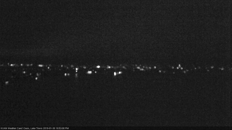 Lake Travis webcam, January 30, 2019 9:55 PM CT