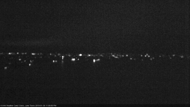 Lake Travis webcam, January 30, 2019 10:10 PM CT