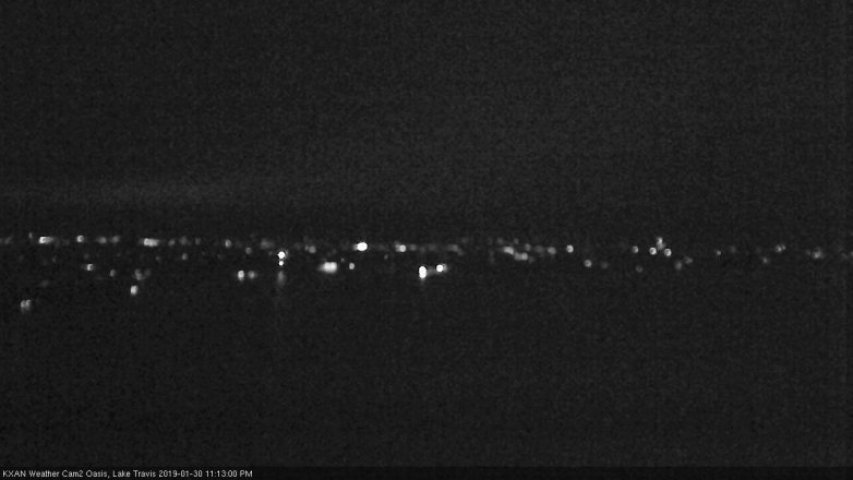 Lake Travis webcam, January 30, 2019 10:15 PM CT