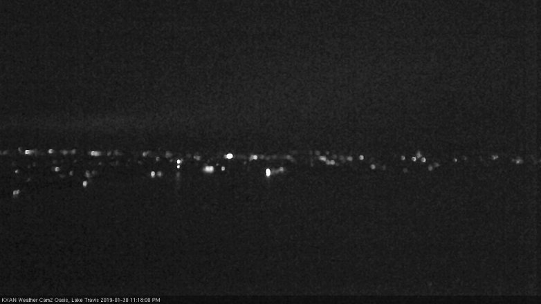 Lake Travis webcam, January 30, 2019 10:20 PM CT