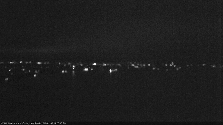 Lake Travis webcam, January 30, 2019 10:25 PM CT