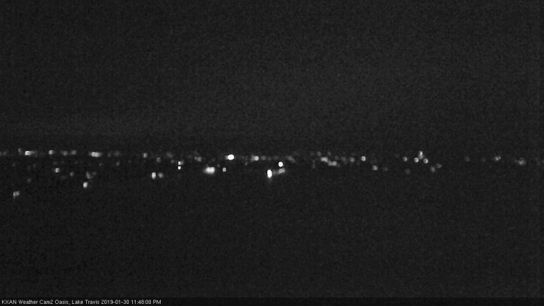 Lake Travis webcam, January 30, 2019 10:50 PM CT
