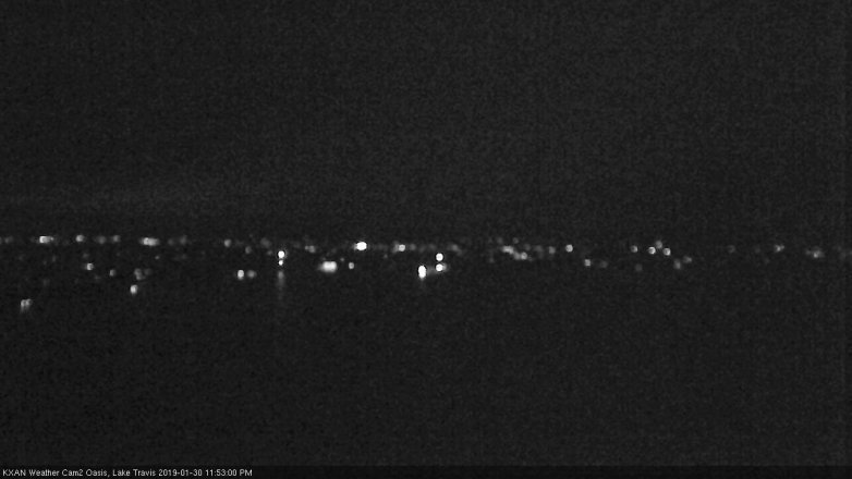 Lake Travis webcam, January 30, 2019 10:55 PM CT