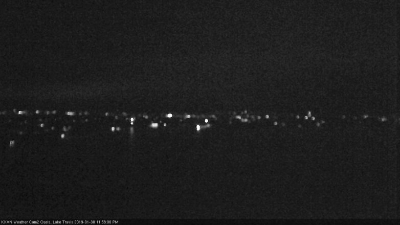 Lake Travis webcam, January 30, 2019 11:00 PM CT