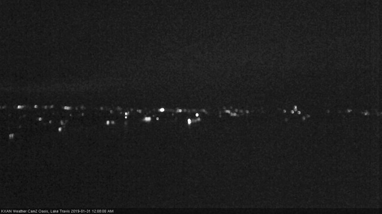 Lake Travis webcam, January 30, 2019 11:10 PM CT