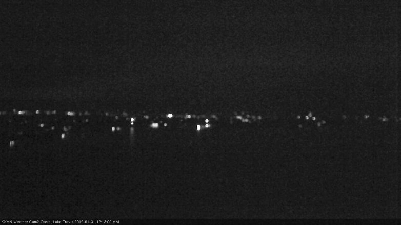 Lake Travis webcam, January 30, 2019 11:15 PM CT