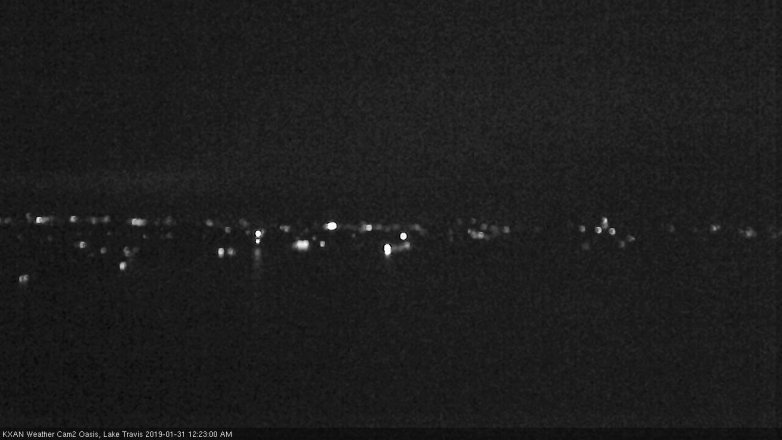 Lake Travis webcam, January 30, 2019 11:25 PM CT