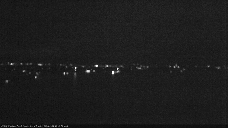 Lake Travis webcam, January 30, 2019 11:50 PM CT