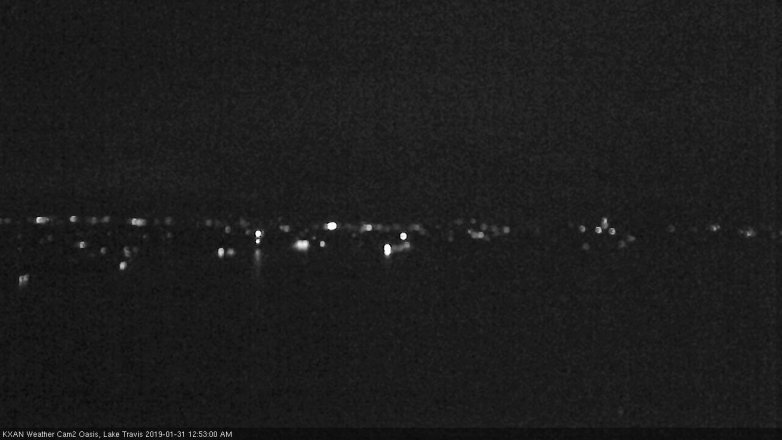 Lake Travis webcam, January 30, 2019 11:55 PM CT