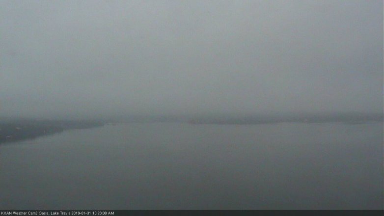 Lake Travis webcam, January 31, 2019 9:25 AM CT