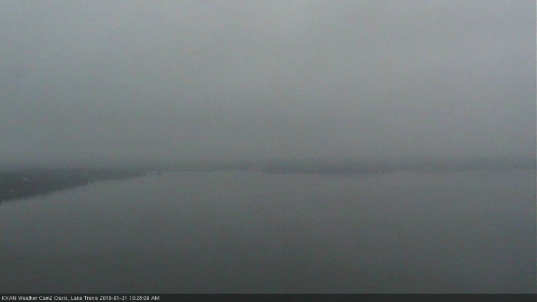 Lake Travis webcam, January 31, 2019 9:30 AM CT
