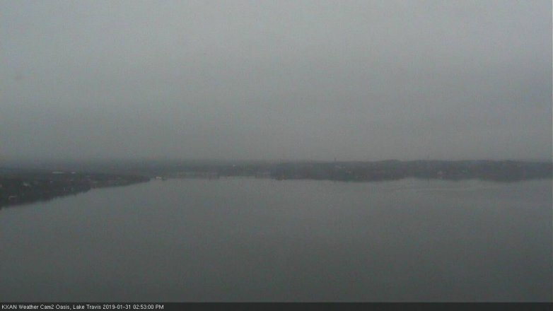 Lake Travis webcam, January 31, 2019 1:55 PM CT