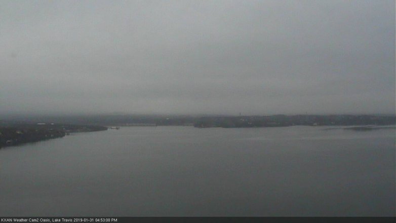 Lake Travis webcam, January 31, 2019 3:55 PM CT