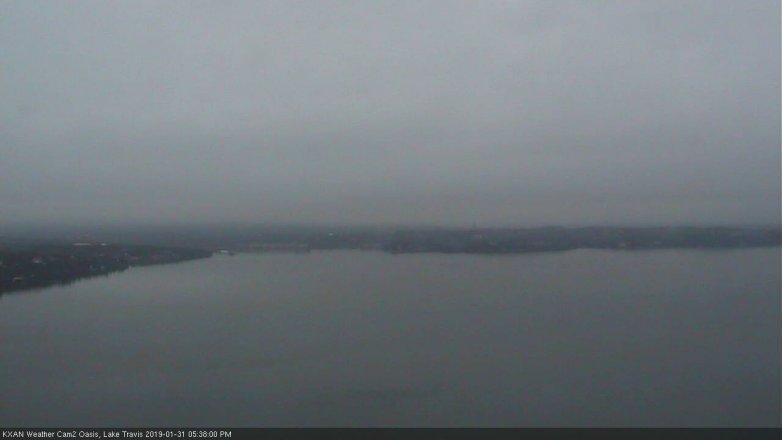 Lake Travis webcam, January 31, 2019 4:40 PM CT