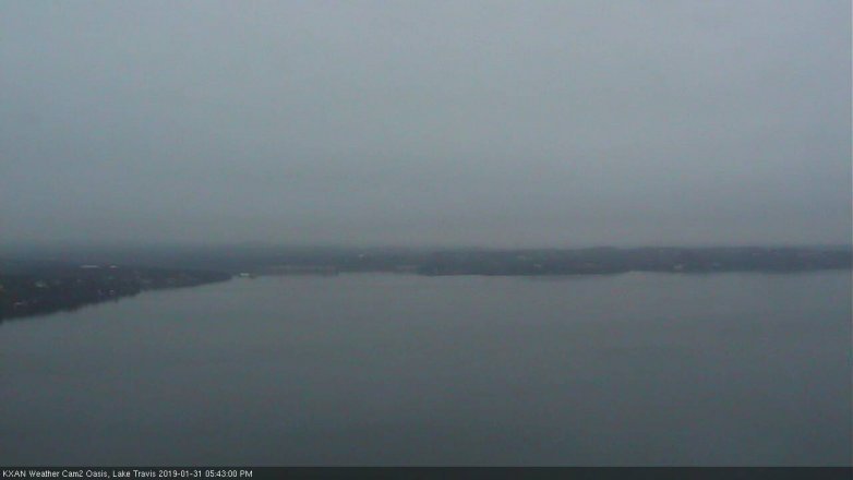 Lake Travis webcam, January 31, 2019 4:45 PM CT