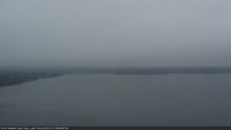 Lake Travis webcam, January 31, 2019 4:50 PM CT