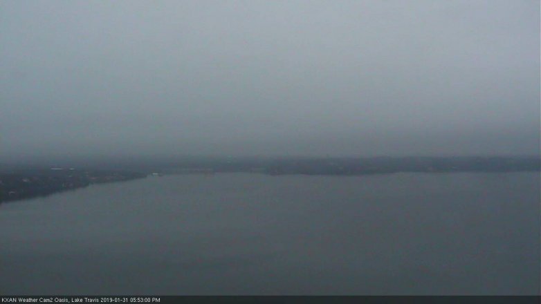 Lake Travis webcam, January 31, 2019 4:55 PM CT