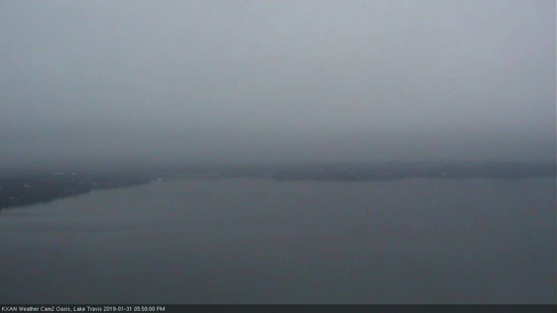 Lake Travis webcam, January 31, 2019 5:00 PM CT