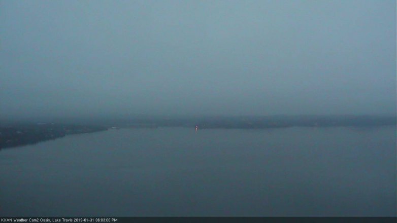 Lake Travis webcam, January 31, 2019 5:05 PM CT