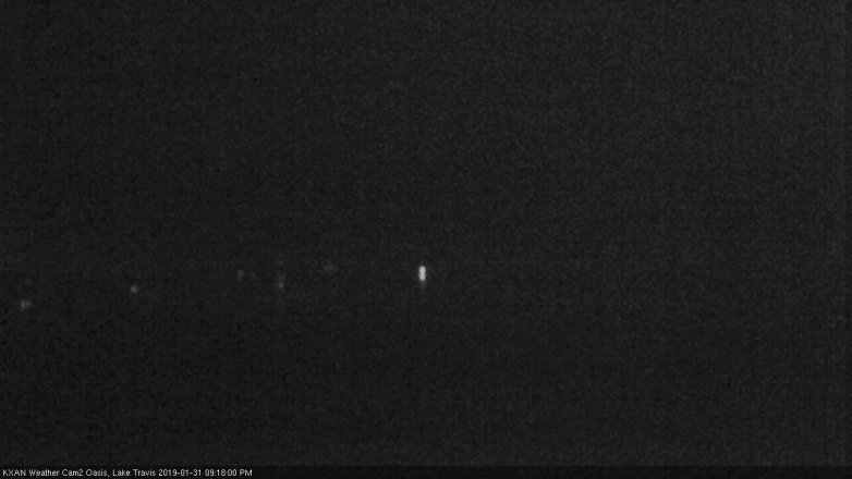Lake Travis webcam, January 31, 2019 8:20 PM CT