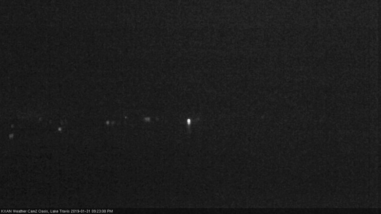 Lake Travis webcam, January 31, 2019 8:25 PM CT