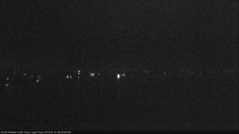 Lake Travis webcam, January 31, 2019 8:30 PM CT