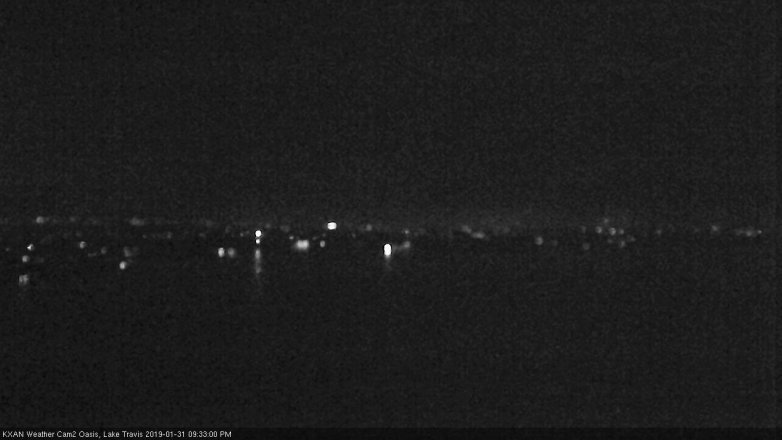 Lake Travis webcam, January 31, 2019 8:35 PM CT