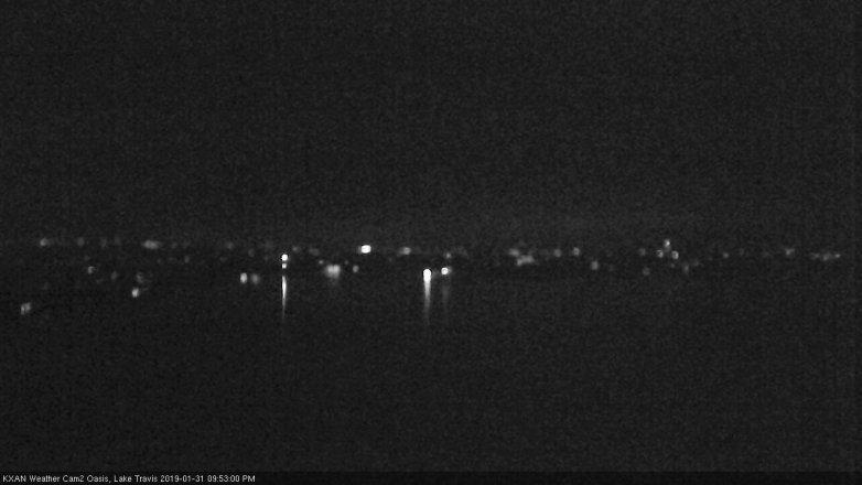 Lake Travis webcam, January 31, 2019 8:55 PM CT