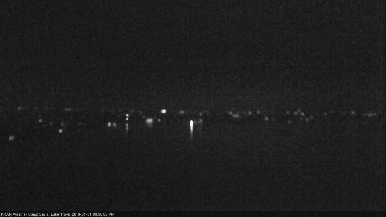 Lake Travis webcam, January 31, 2019 9:00 PM CT