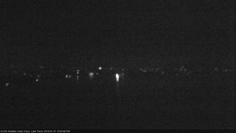 Lake Travis webcam, January 31, 2019 9:05 PM CT