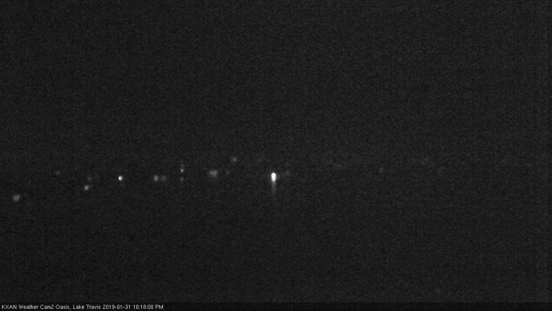 Lake Travis webcam, January 31, 2019 9:20 PM CT