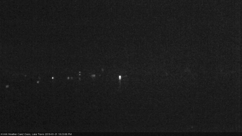 Lake Travis webcam, January 31, 2019 9:25 PM CT