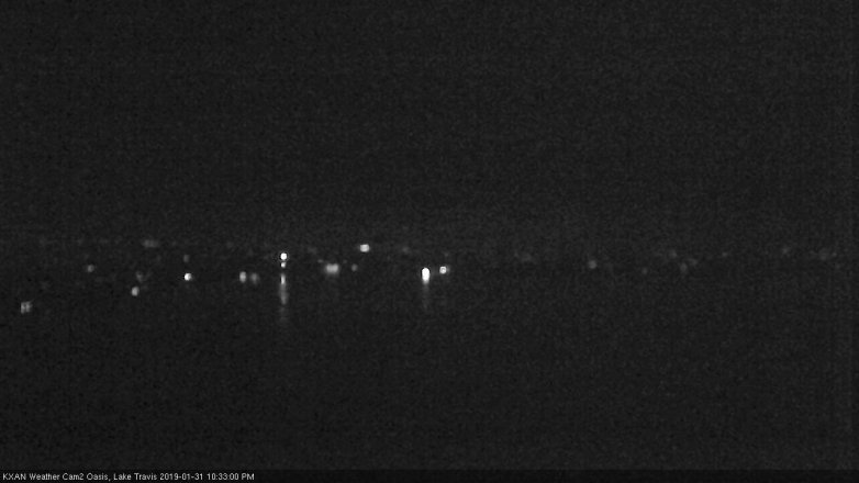 Lake Travis webcam, January 31, 2019 9:35 PM CT