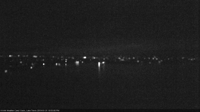 Lake Travis webcam, January 31, 2019 9:55 PM CT