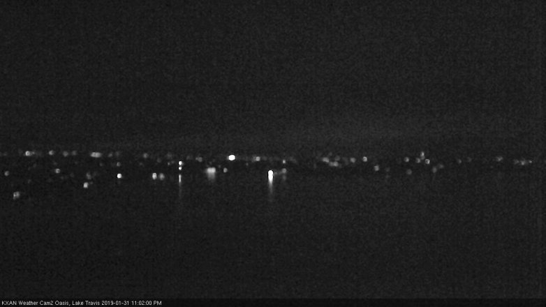 Lake Travis webcam, January 31, 2019 10:05 PM CT