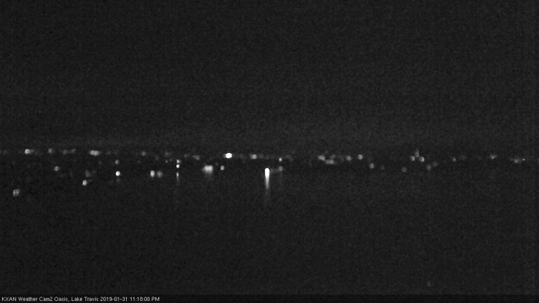 Lake Travis webcam, January 31, 2019 10:20 PM CT