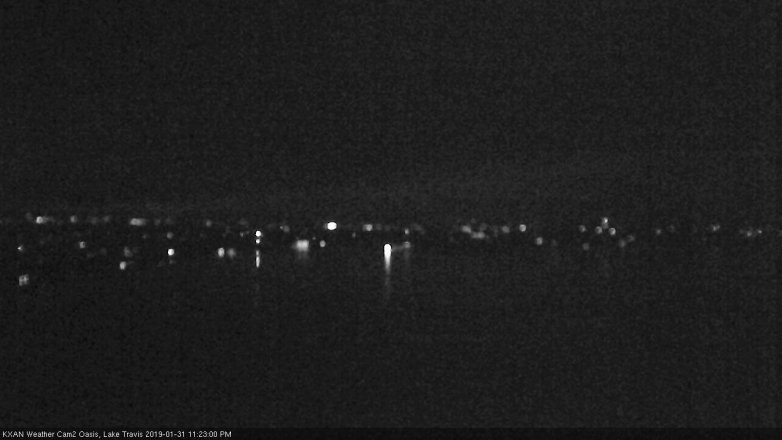 Lake Travis webcam, January 31, 2019 10:25 PM CT