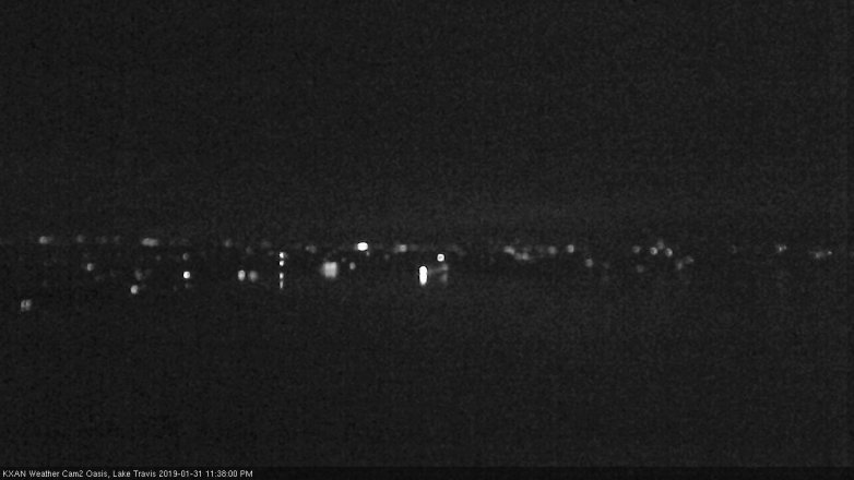 Lake Travis webcam, January 31, 2019 10:40 PM CT