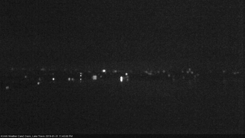Lake Travis webcam, January 31, 2019 10:45 PM CT