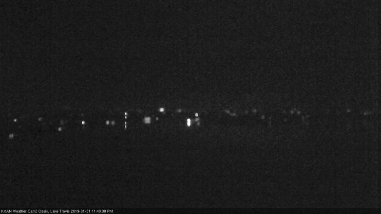 Lake Travis webcam, January 31, 2019 10:50 PM CT