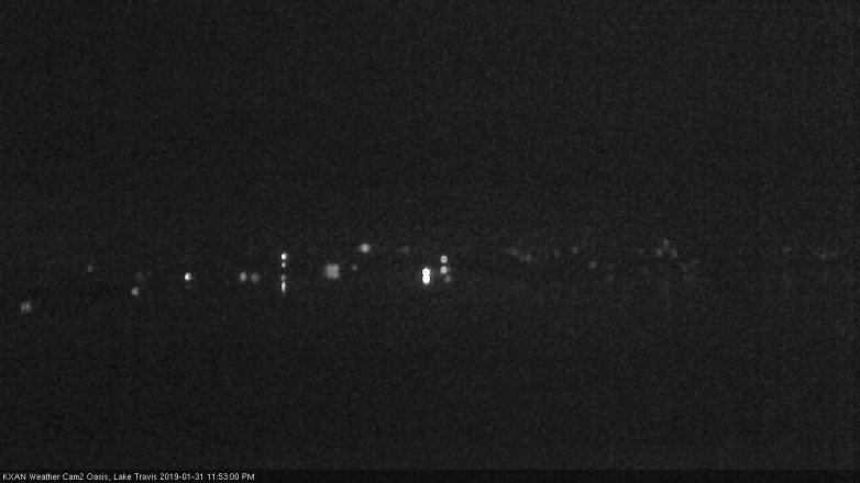 Lake Travis webcam, January 31, 2019 10:55 PM CT