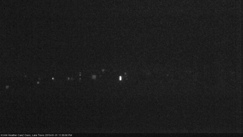 Lake Travis webcam, January 31, 2019 11:00 PM CT